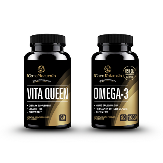 Vita Queen + Omega 3 Supplement Bundle