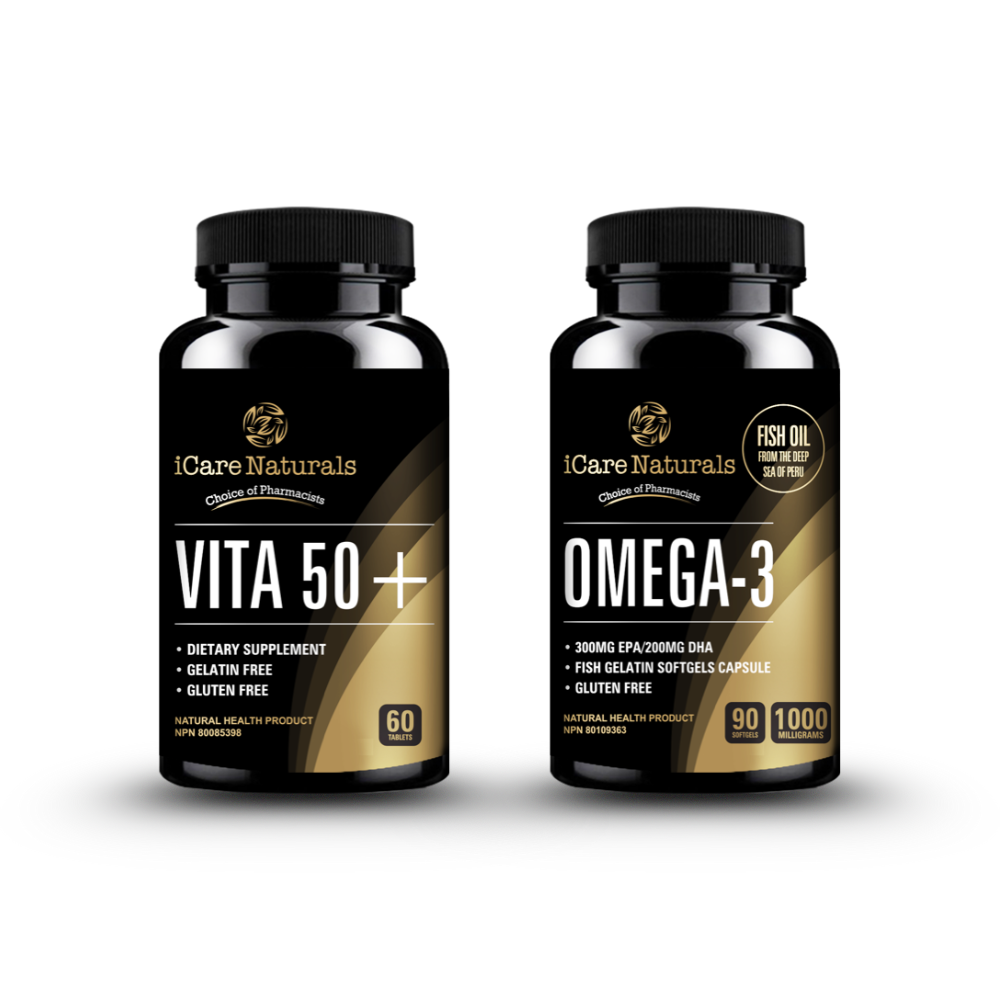 Vita 50 + Omega 3 Supplement Bundle
