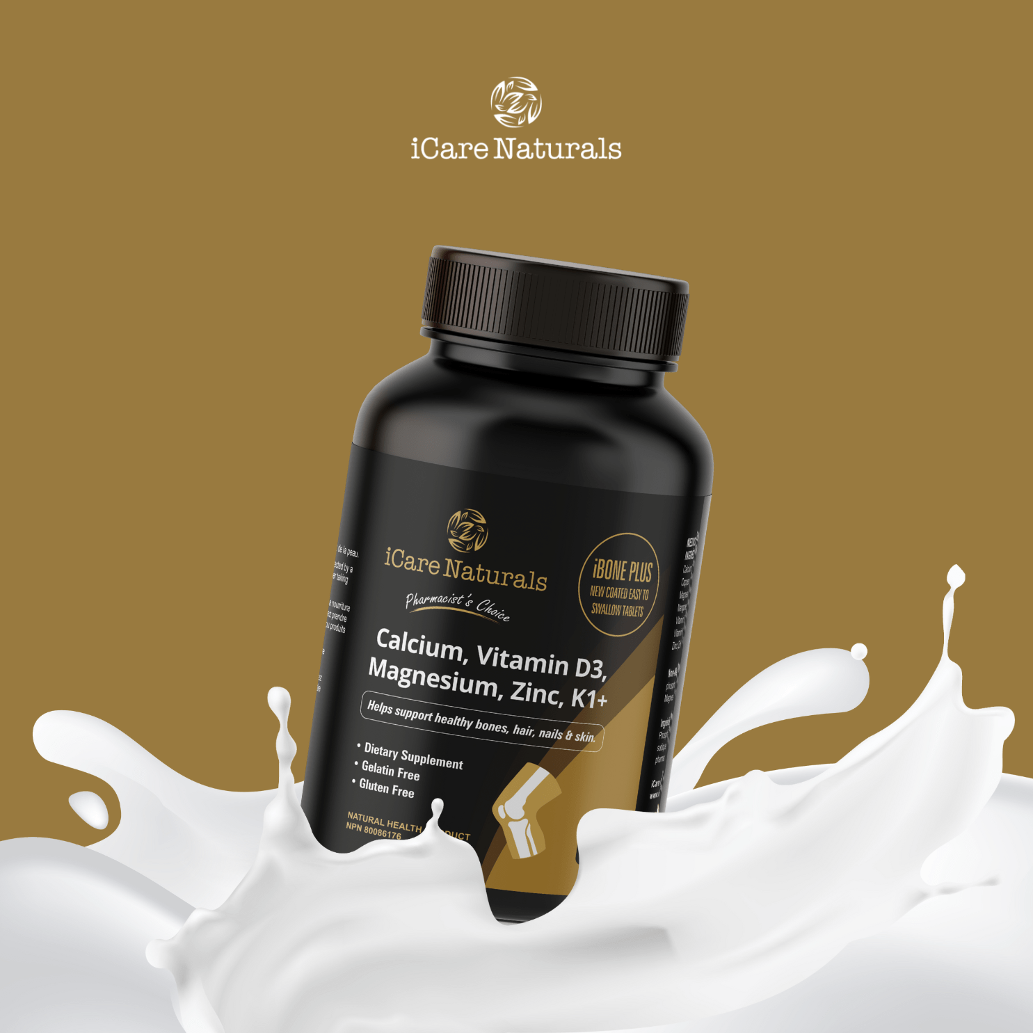 Halal Multivitamins for Bones Health - Copper, Vitamin D3, K1