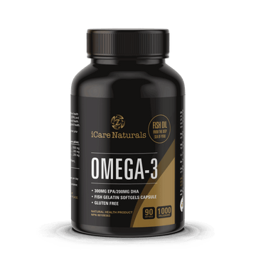 Omega 3 Fish Oil Supplements Canada - Halal, Fish Gelatin Softgel Capsule,  Gluten Free, EPA/DHA Supplement - 1000 mg - 90 softgel