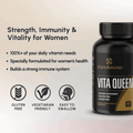 Vita Queen - Women's Multivitamin - Helps Build Immune System - Halal, Vegetarian Friendly, Gluten-Free
