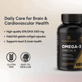 Omega 3 Fish Oil Supplements Canada - Halal, Fish Gelatin Softgel Capsule,  Gluten Free, EPA/DHA Supplement - 1000 mg - 90 softgel
