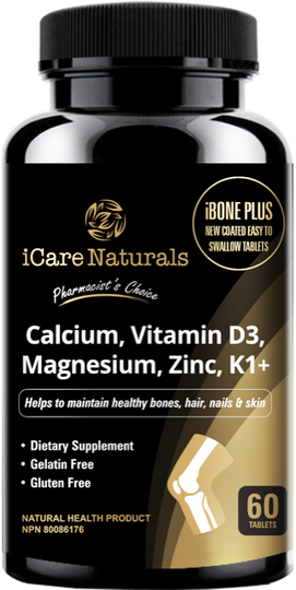 Multivitamins for Bones, Hair, Nails & Skin  - Contains Calcium,  Magnesium, Vitamin D3, Zinc and Plus  - Halal, Gluten-free
