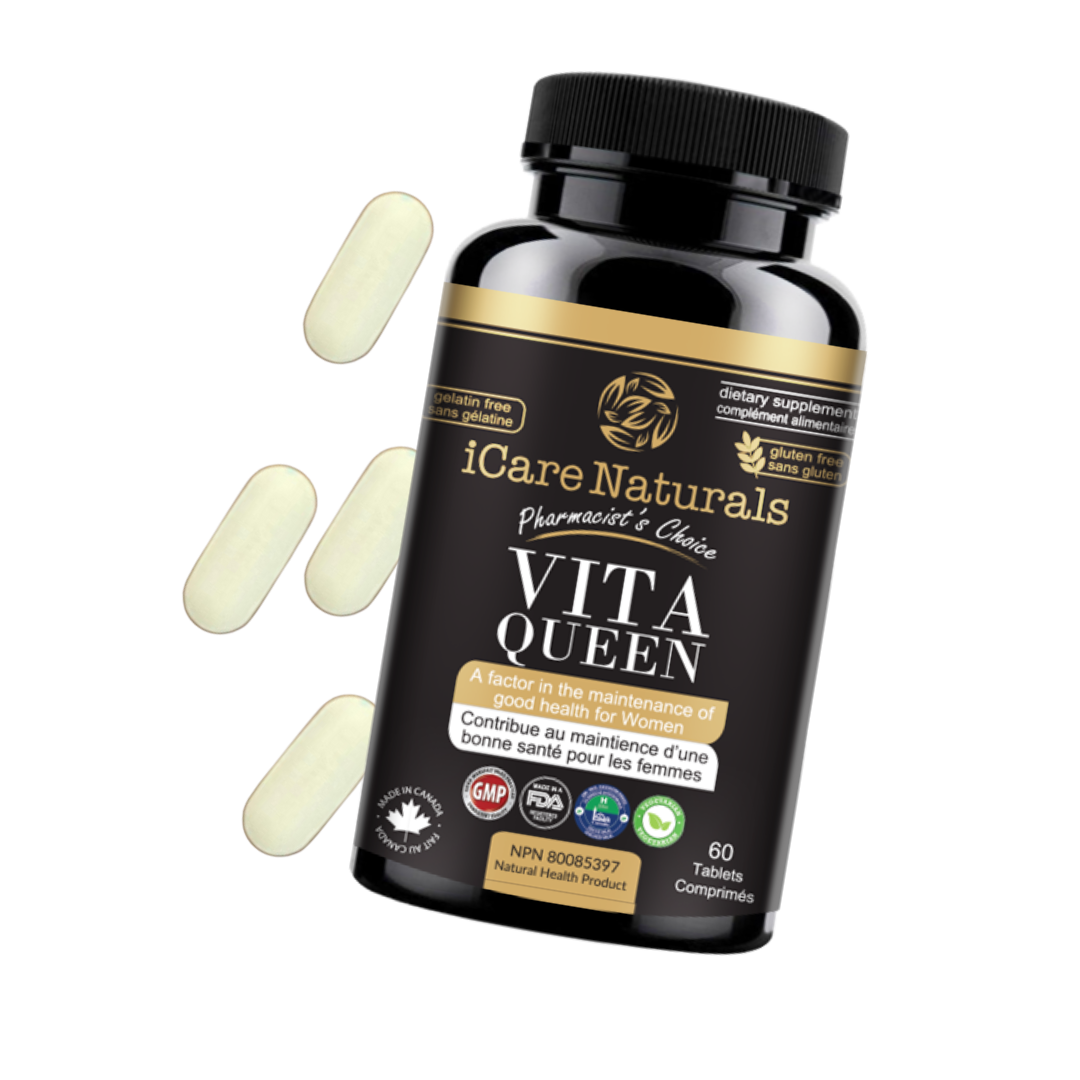 Vita Queen - Women's Multivitamin - Helps Build Immune System - Halal, Vegetarian Friendly, Gluten-Free - iCare Naturals