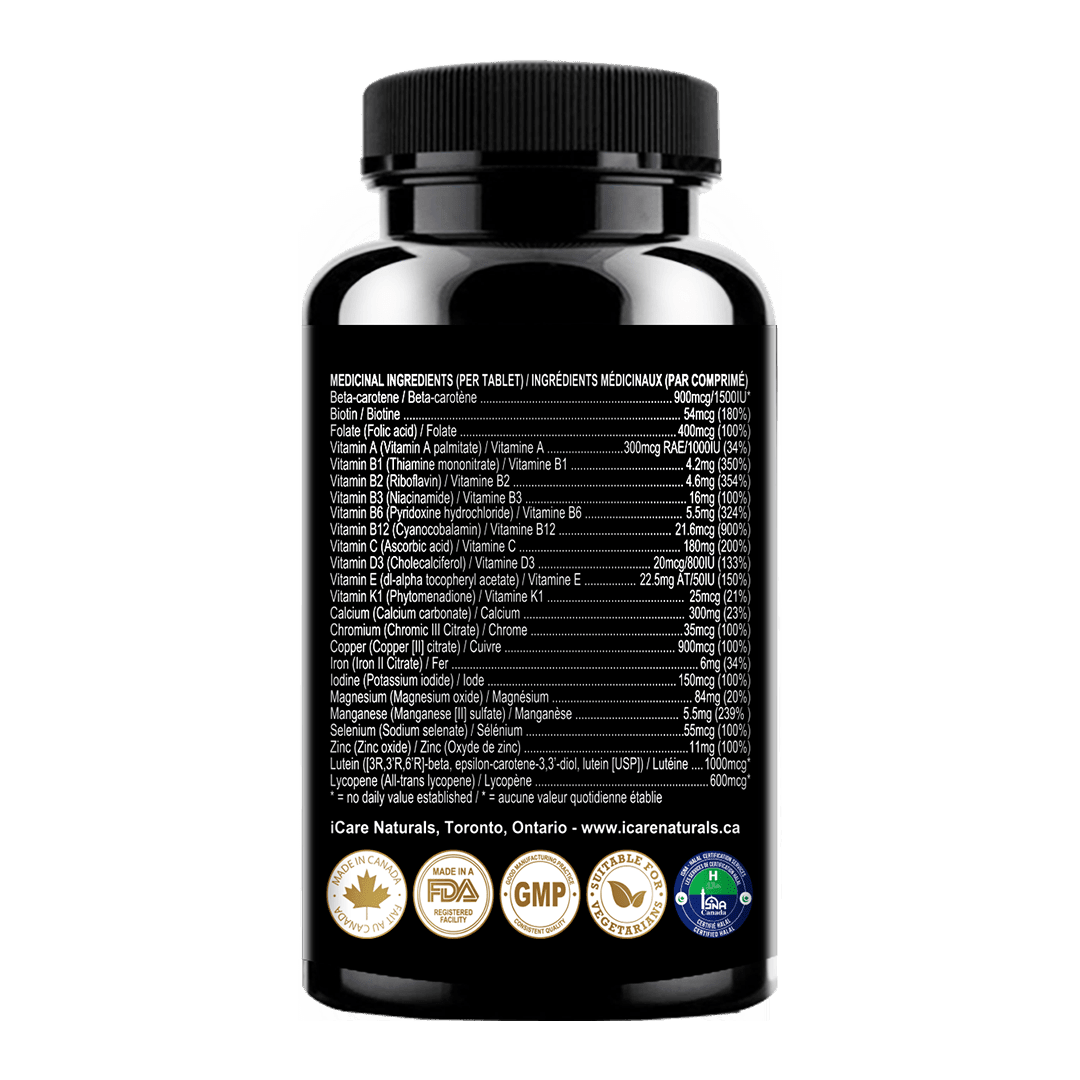 Mr Vita - Men's Multivitamin - Helps Build Immune System - Halal, Vegetarian Friendly, Gluten-Free Multivitamin iCare Naturals 