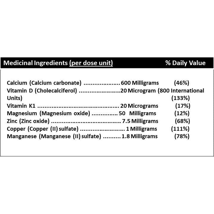 Multivitamins for Bones - Contains Copper, Vitamin D3, K1 - Halal, Gluten-free - iCare Naturals