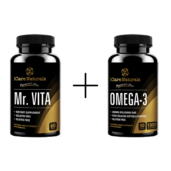 Mr. Vita + Omega 3 Supplement Bundle - iCare Naturals