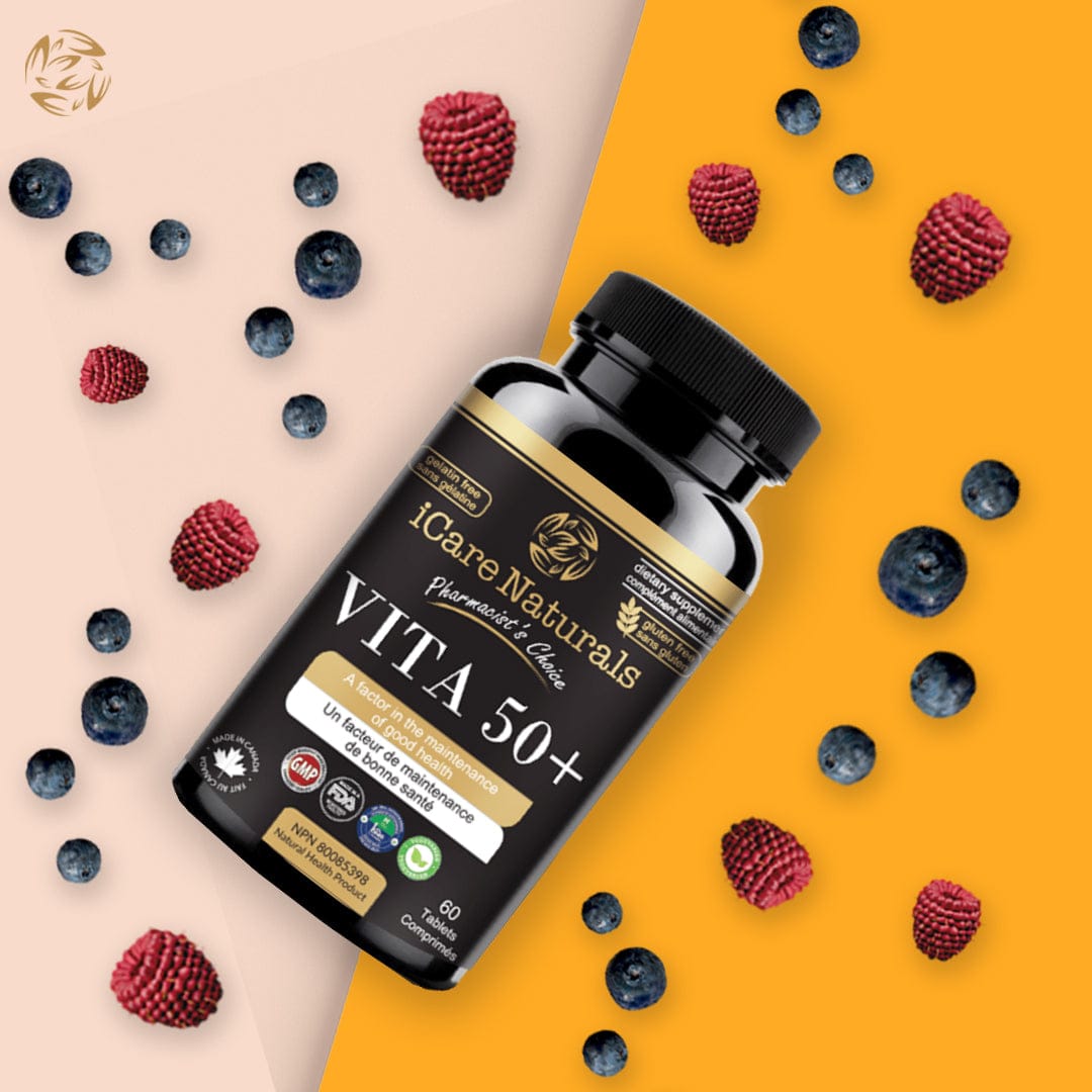 Vita 50+ - Multivitamins for 50+ - Halal, Vegetarian Friendly, Gluten-Free - iCare Naturals
