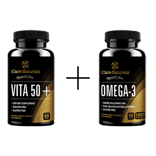 Vita 50 + Omega 3 Supplement Bundle - iCare Naturals