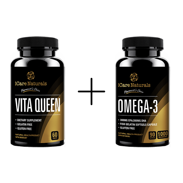 Vita Queen + Omega 3 Supplement Bundle - iCare Naturals