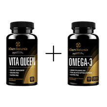 Load image into Gallery viewer, Vita Queen + Omega 3 Supplement Bundle - iCare Naturals
