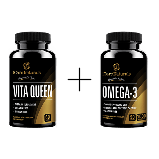 Vita Queen + Omega 3 Supplement Bundle - iCare Naturals